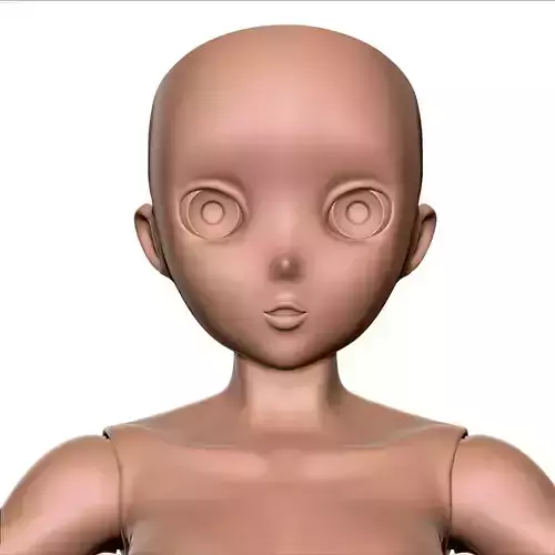 Customizable 3D Printable Anime Doll ADE