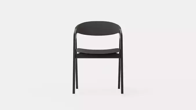 Oakland dining chair with armrests black