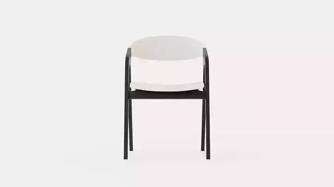 Oakland dining chair with armrests black