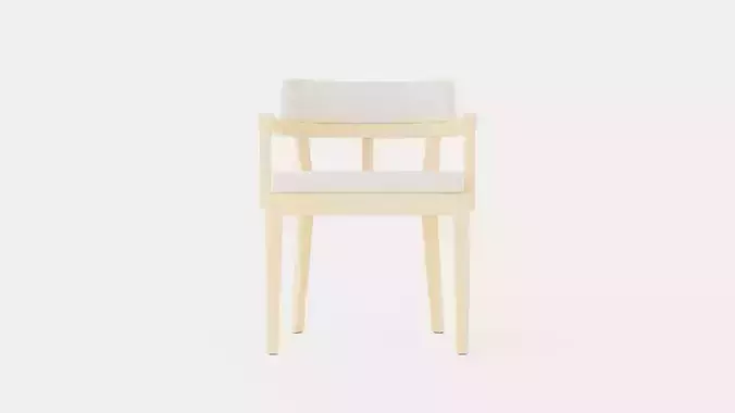 North dining chair white oiled oak