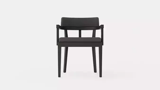 North dining chair black ash