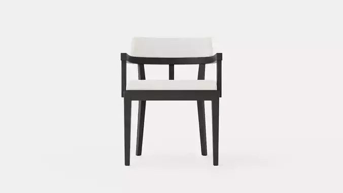 North dining chair black ash