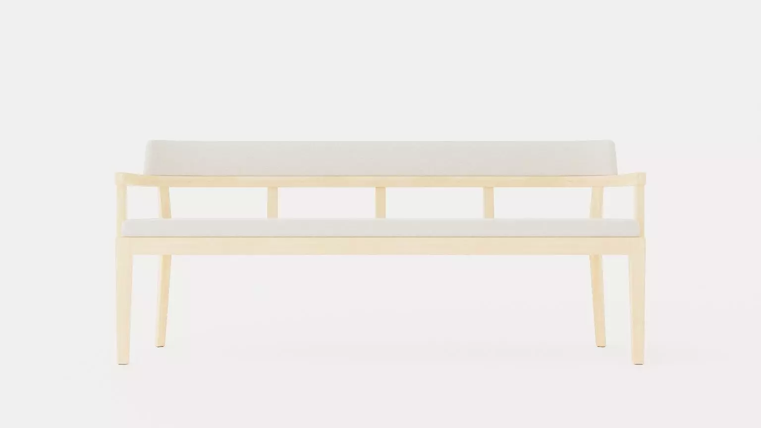 North dining sofa white oiled Low-poly 3D model_0