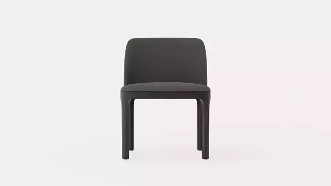Broadway dining chair with armrests black Low-poly 3D model