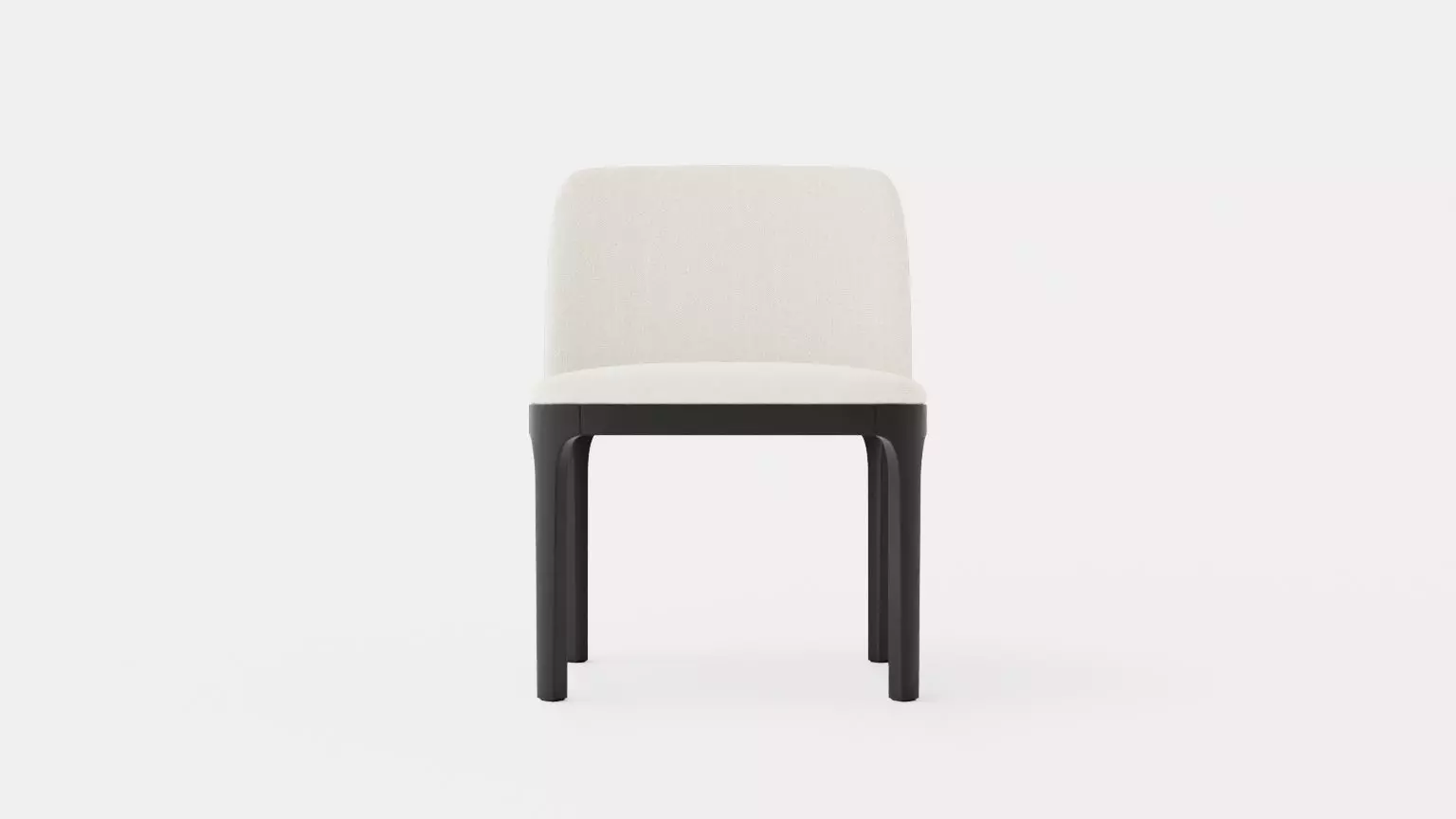 Broadway dining chair with armrests black Low-poly 3D model_0