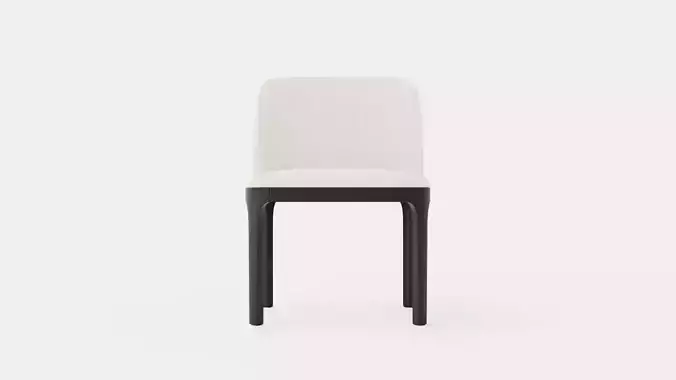 Broadway dining chair with armrests black Low-poly 3D model