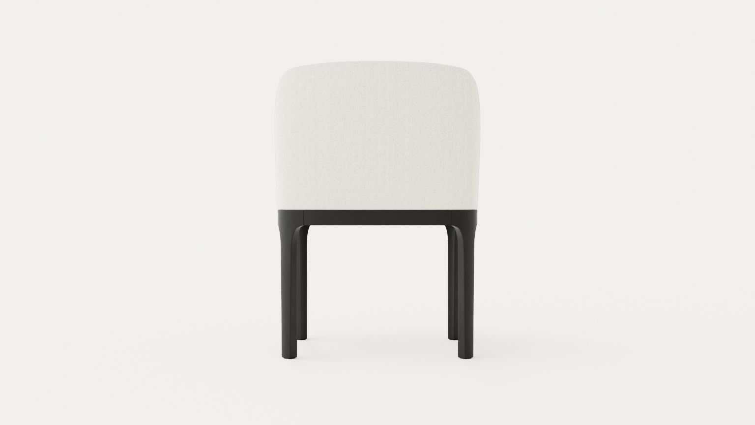 Broadway dining chair with armrests black Low-poly 3D model_4