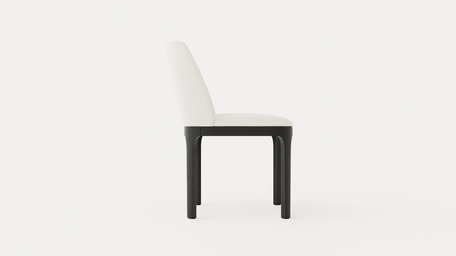 Broadway dining chair with armrests black Low-poly 3D model_2