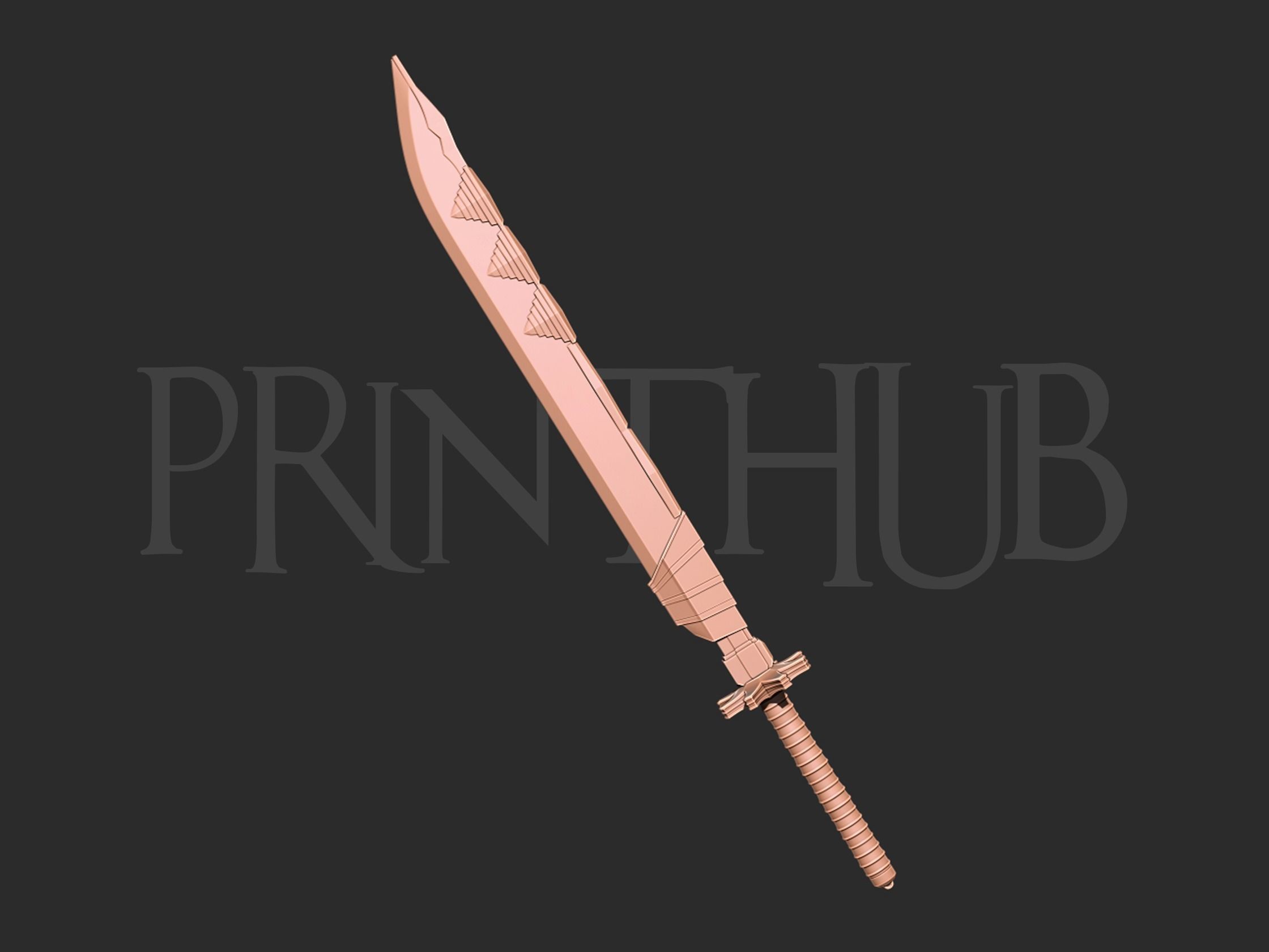 Dragon Bone Sword - Maki Zenin - Jujutsu Kaisen Cosplay 3D print model_1