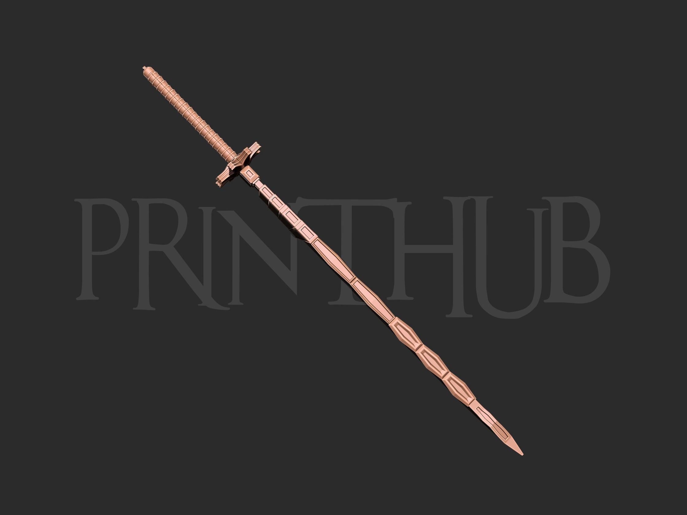 Dragon Bone Sword - Maki Zenin - Jujutsu Kaisen Cosplay 3D print model_7