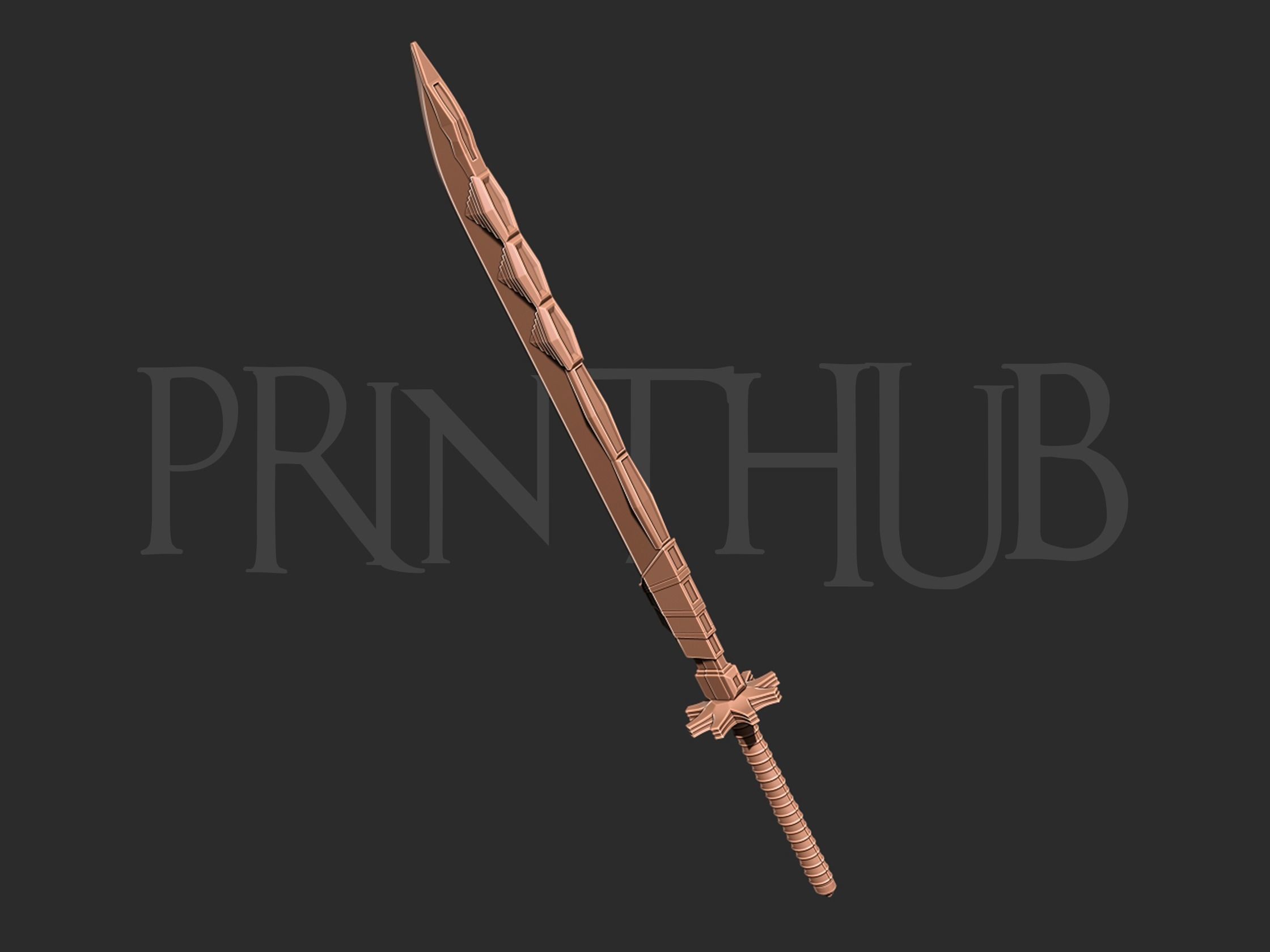 Dragon Bone Sword - Maki Zenin - Jujutsu Kaisen Cosplay 3D print model_6