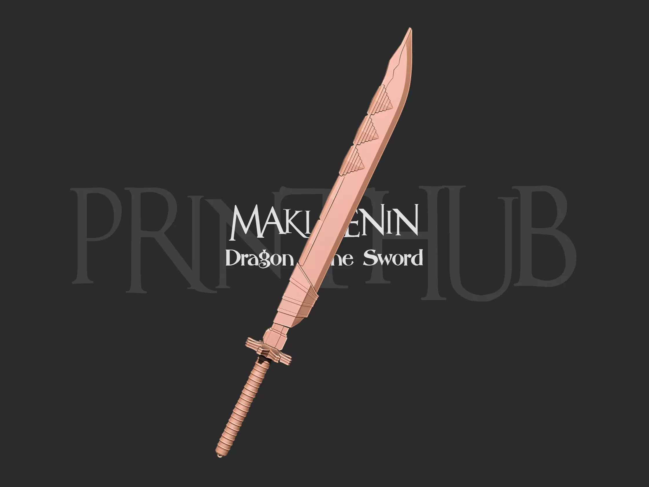 Dragon Bone Sword - Maki Zenin - Jujutsu Kaisen Cosplay 3D print model_0