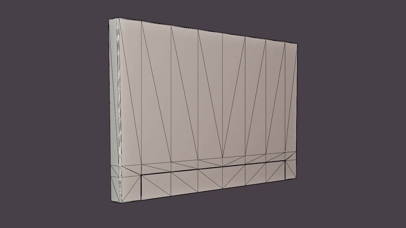 Marion headboard Low-poly 3D model_6