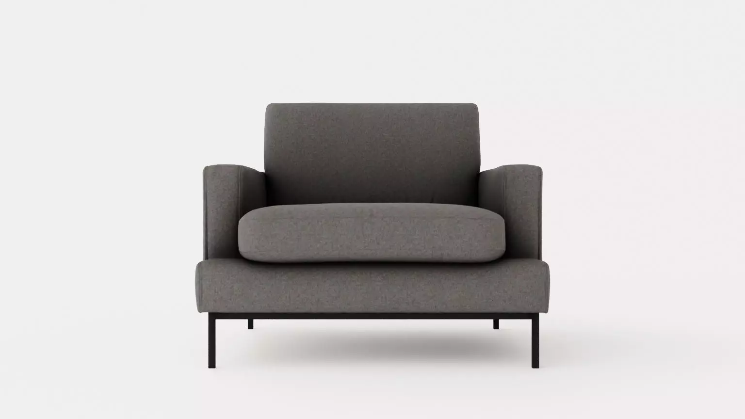 Francis armchair Low-poly 3D model_0