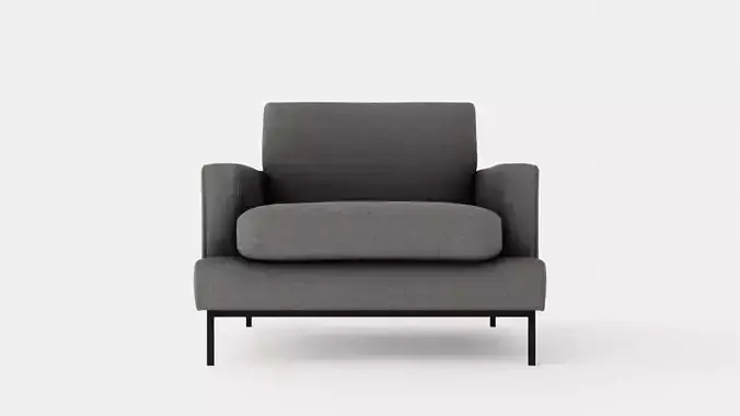 Francis armchair Low-poly 3D model