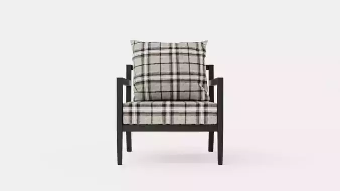 Haugastol armchair black ash Low-poly 3D model