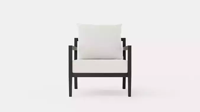 Haugastol armchair black ash Low-poly 3D model