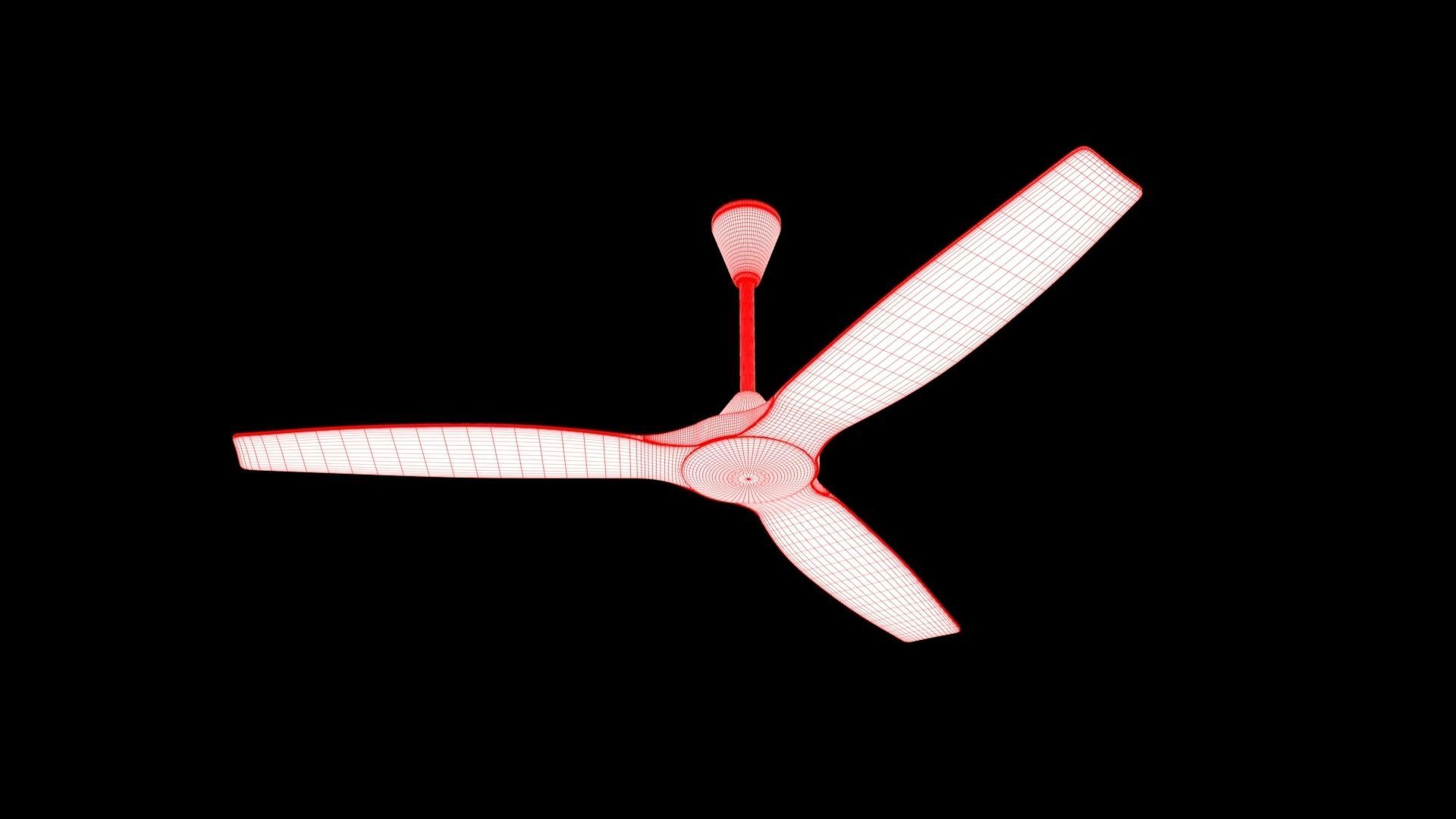 Ceiling fan 04 Low-poly 3D model_6