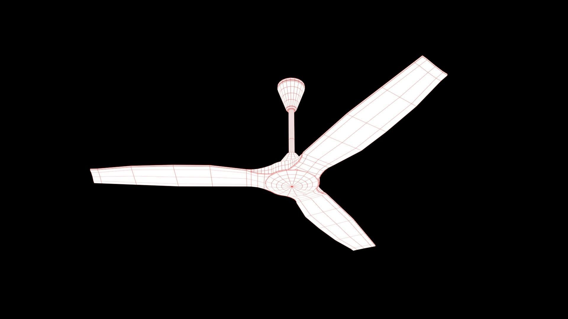 Ceiling fan 04 Low-poly 3D model_7