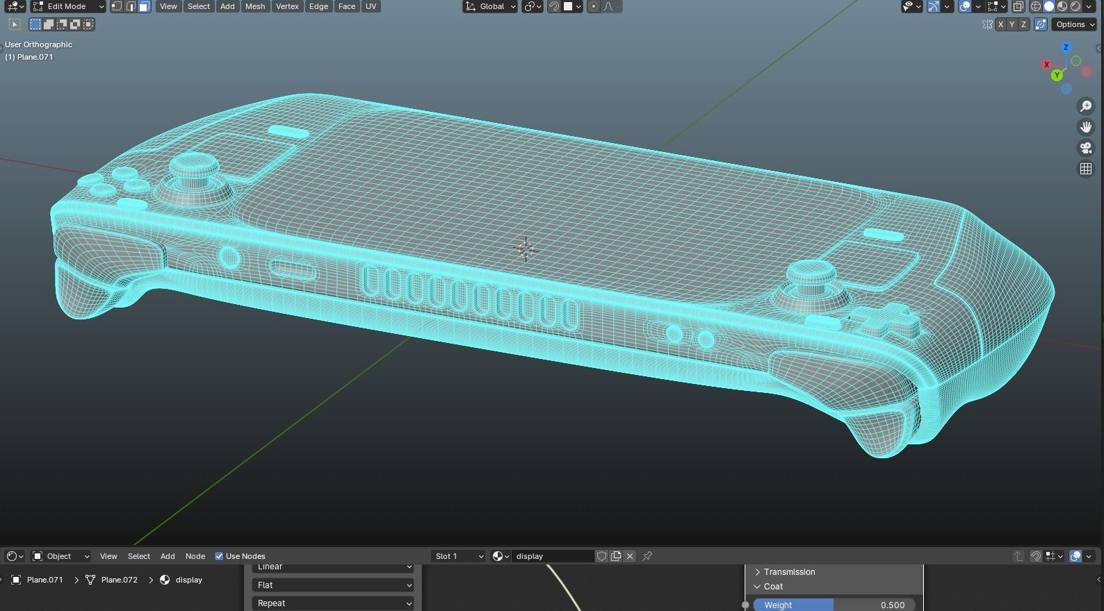 Game deck console 3D model_5