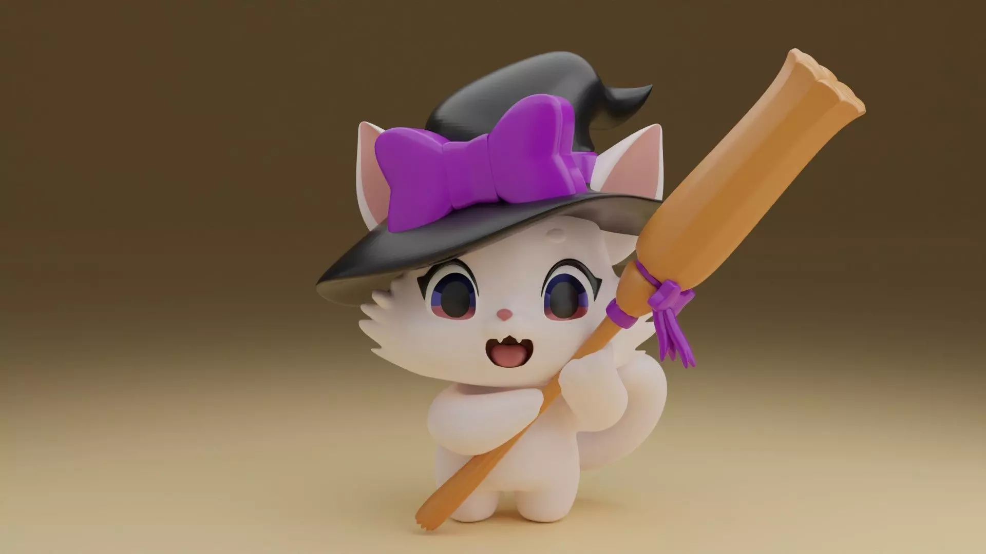 Cute cat 3D print model