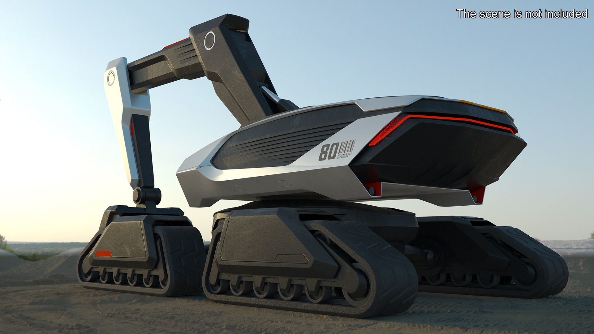 SciFi Excavator New Rigged 3D model