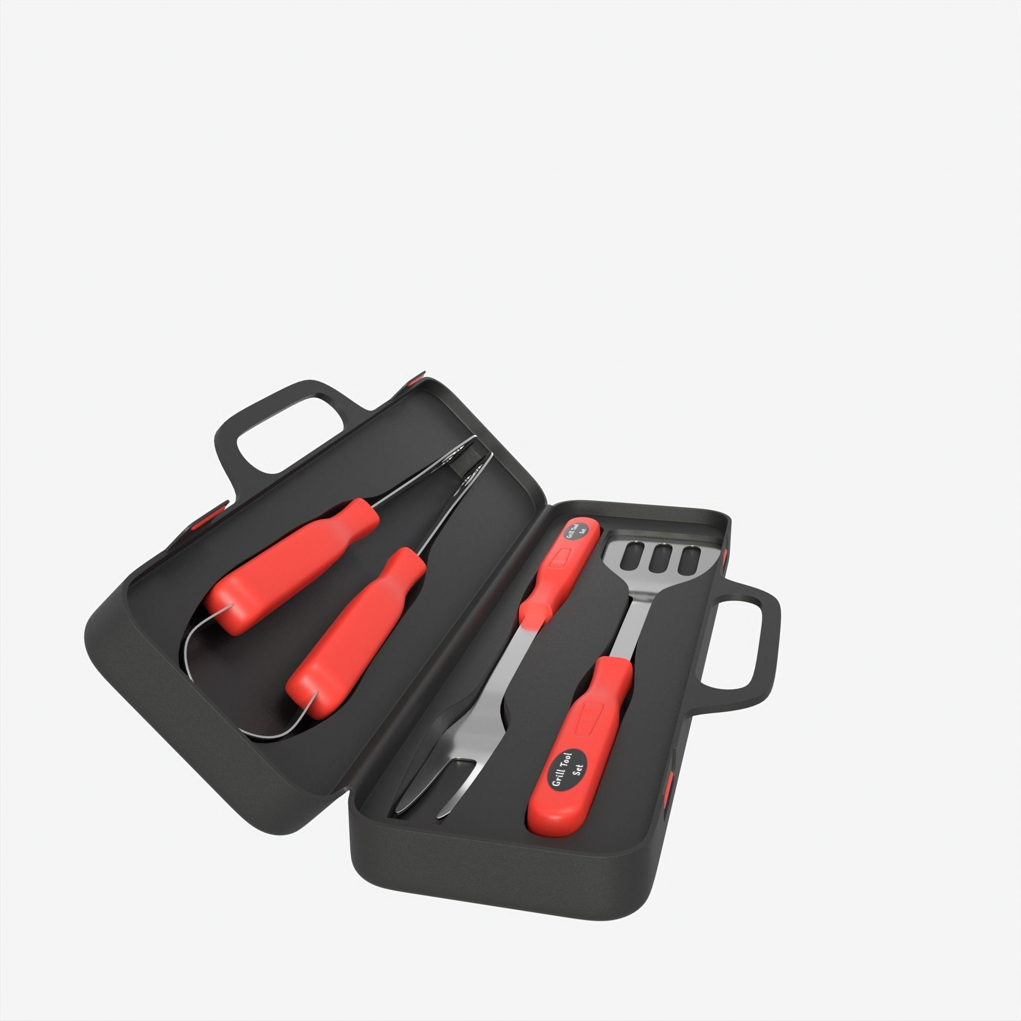 BBQ tool set 3D model_12