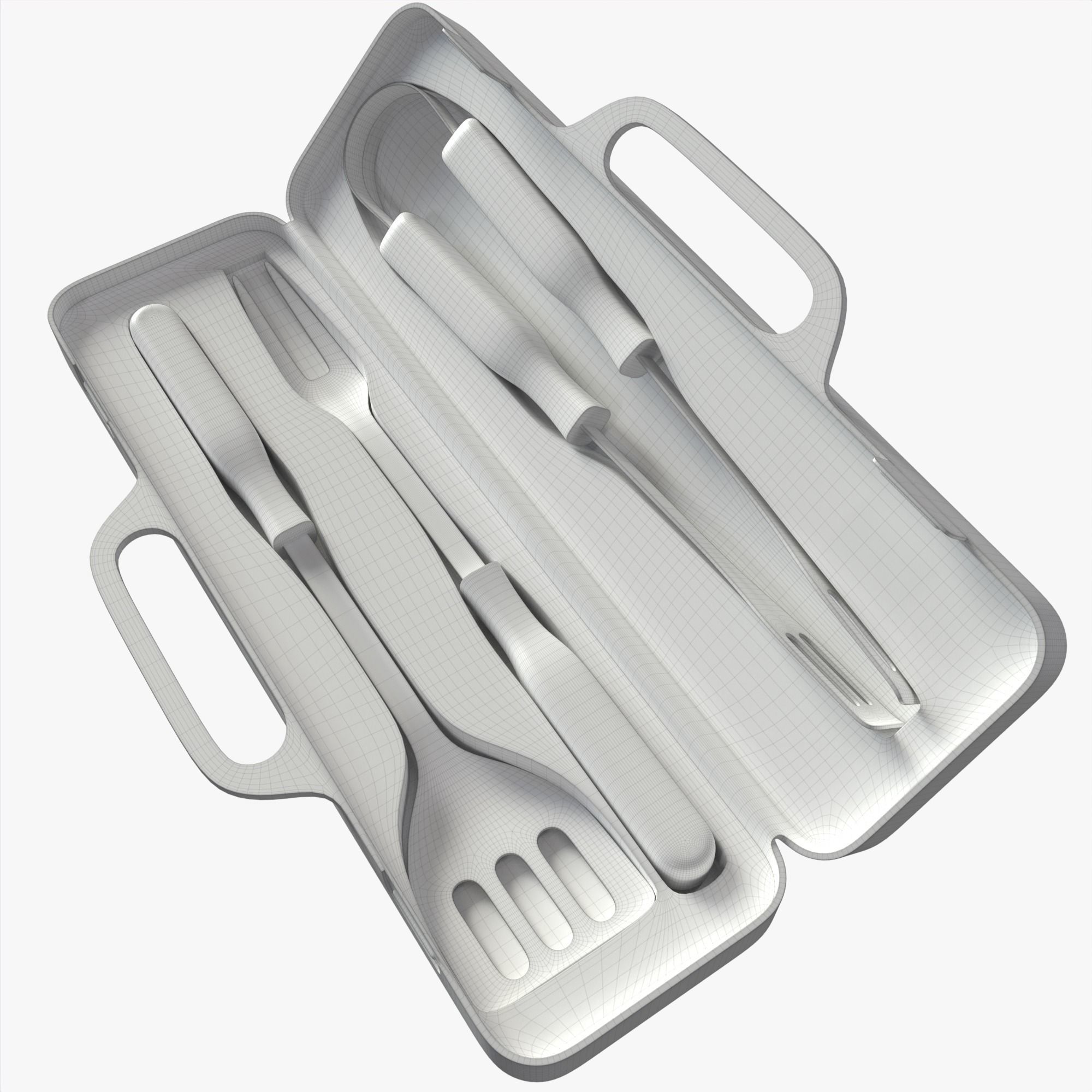 BBQ tool set 3D model_32