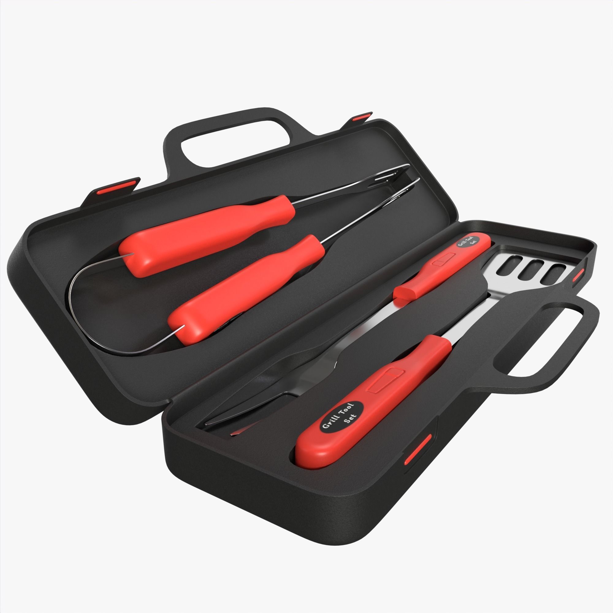 BBQ tool set 3D model_3