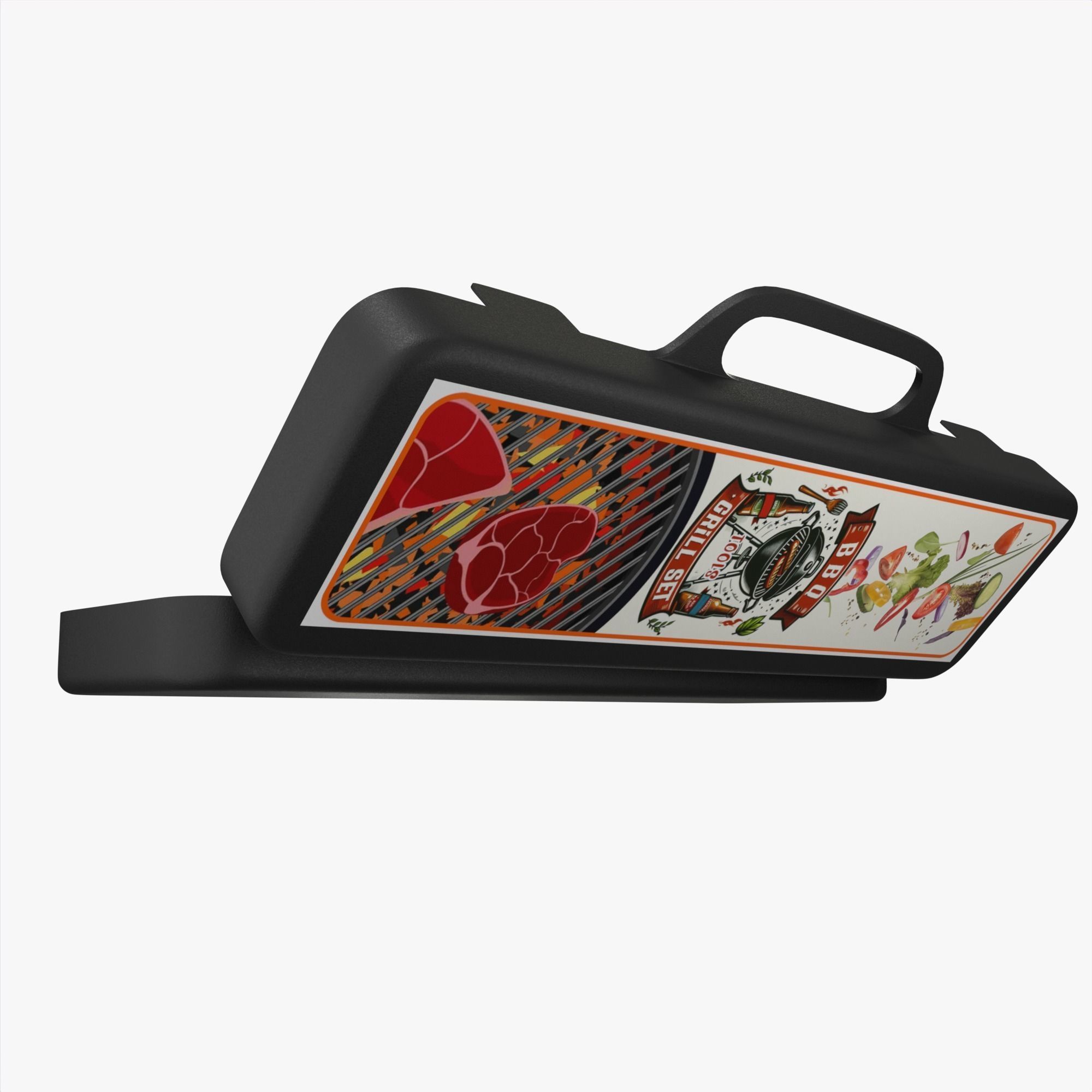 BBQ tool set 3D model_2