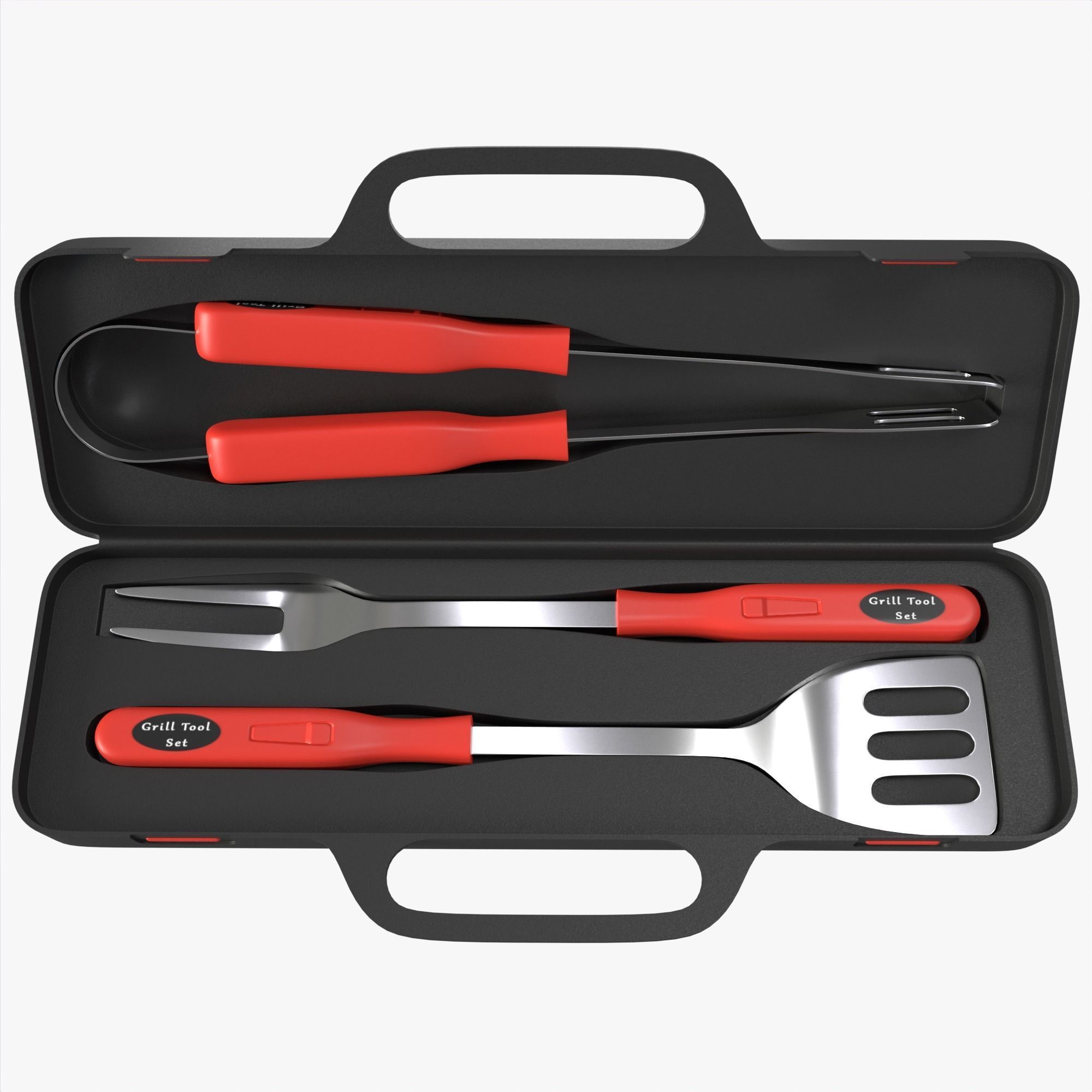 BBQ tool set 3D model_4