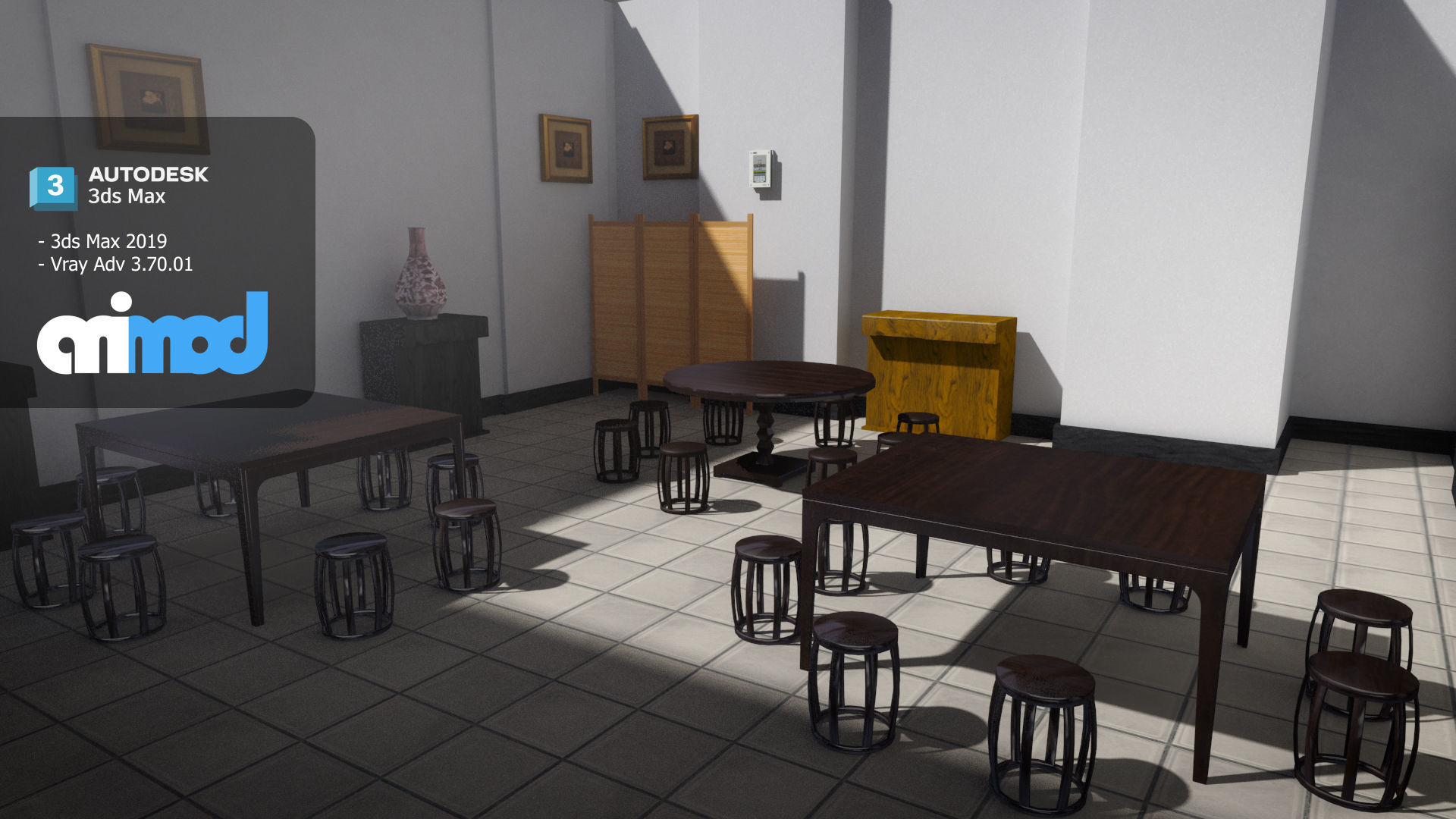 Chinese Restaurant 3D model_2