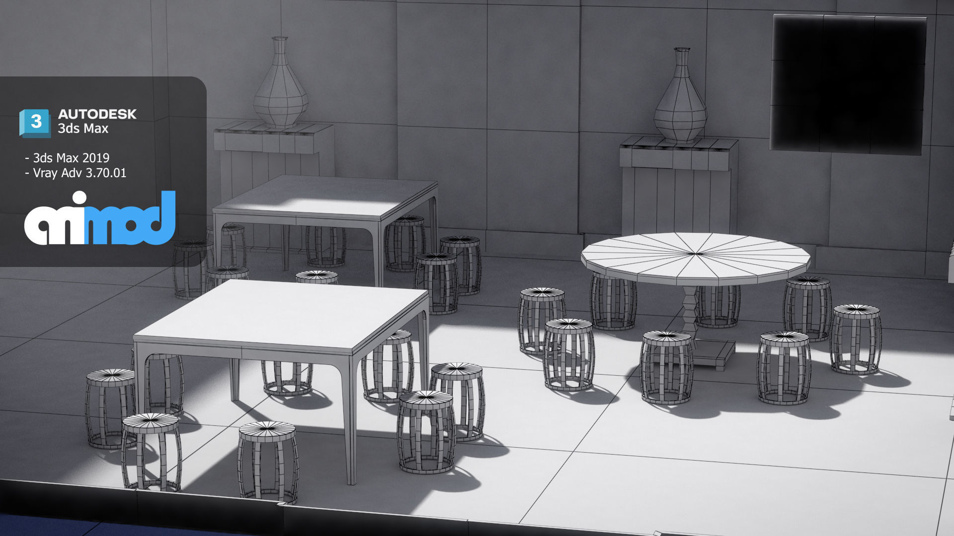 Chinese Restaurant 3D model_8