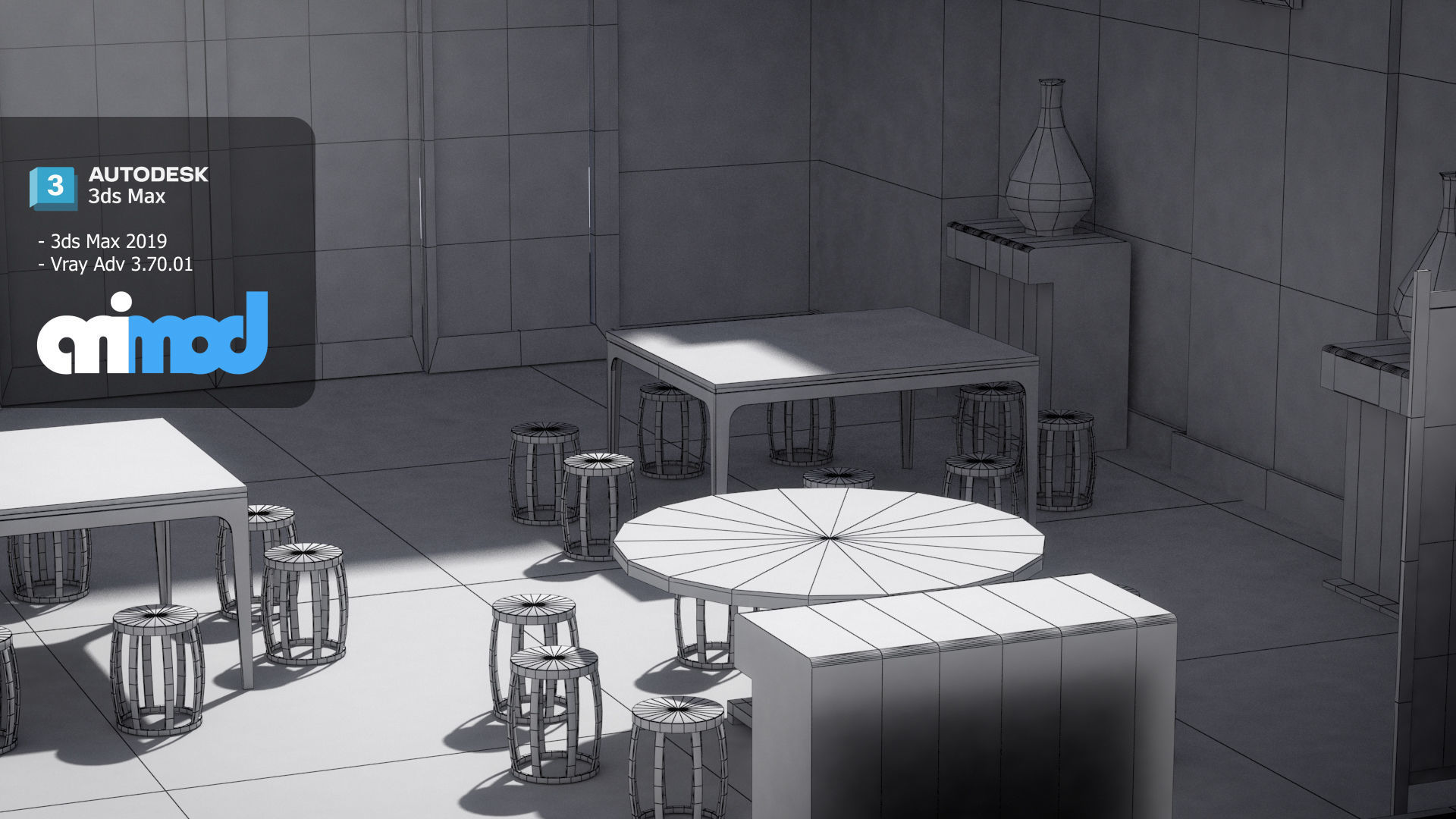 Chinese Restaurant 3D model_9