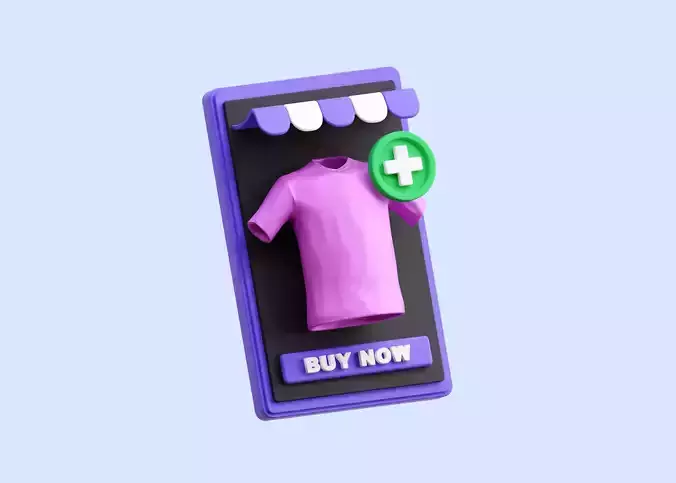 Shop now Icon Illustration Low-poly 3D model