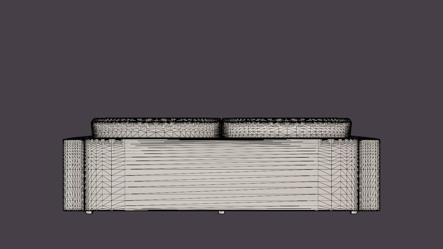 Louisiana 3 seater sofa Low-poly 3D model_5