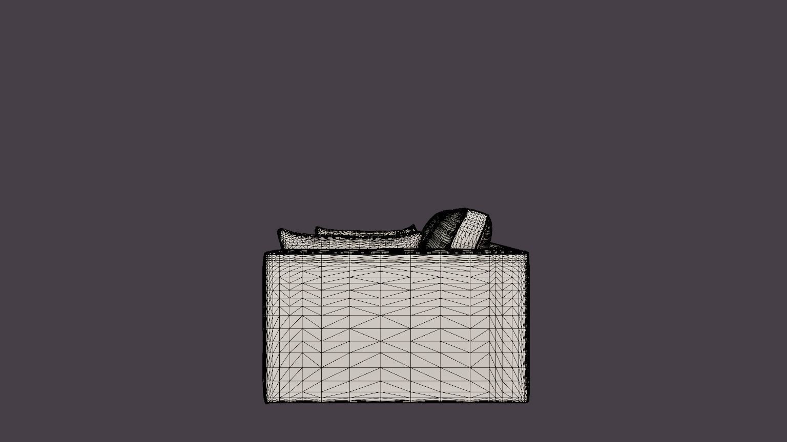 Louisiana 3 seater sofa Low-poly 3D model_7