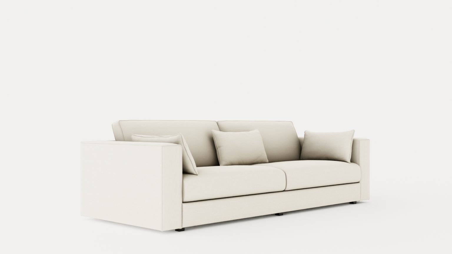 Louisiana 3 seater sofa Low-poly 3D model_1