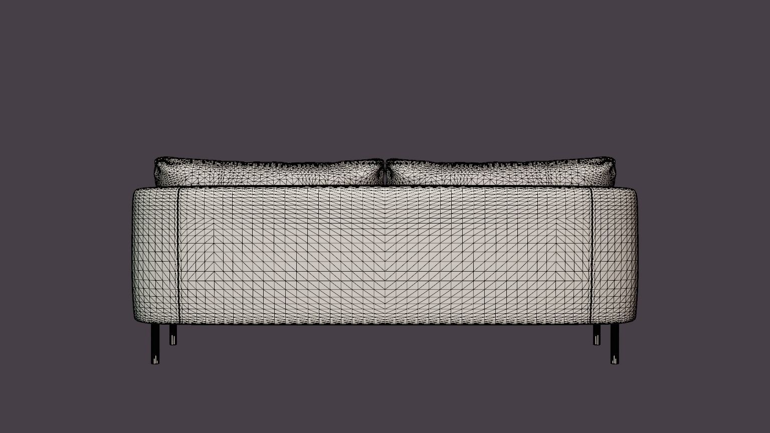 Rhode Island 3-seater sofa Low-poly 3D model_5