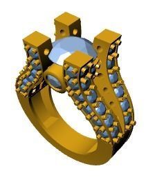 SOLITER FULL DAIMOND RING 3D print model_1