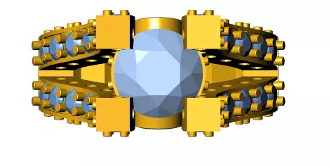 SOLITER FULL DAIMOND RING 3D print model_0