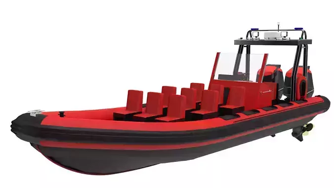 Red MOB Boat 