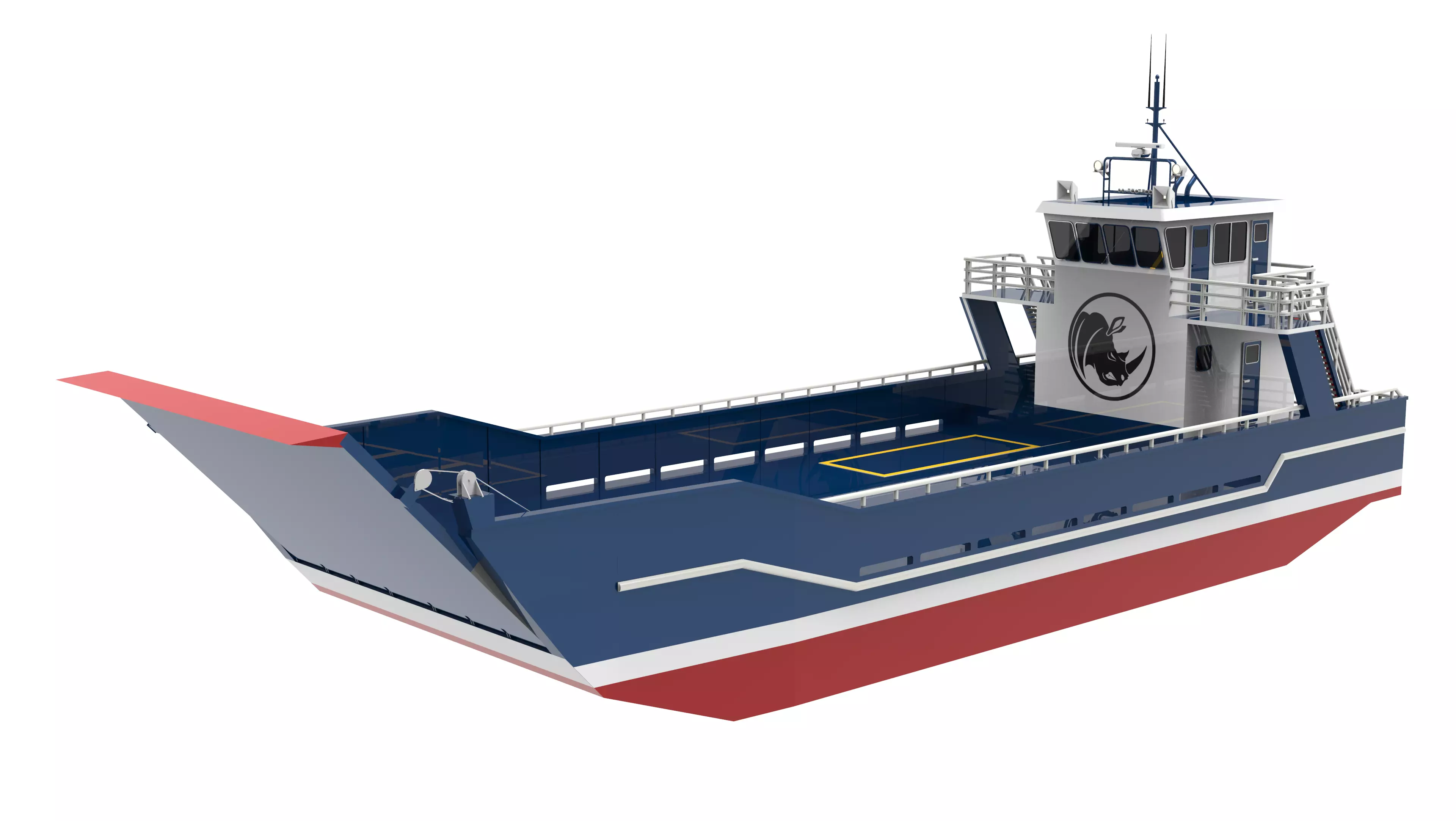 Landing Craft Unit  Low-poly 3D model_0