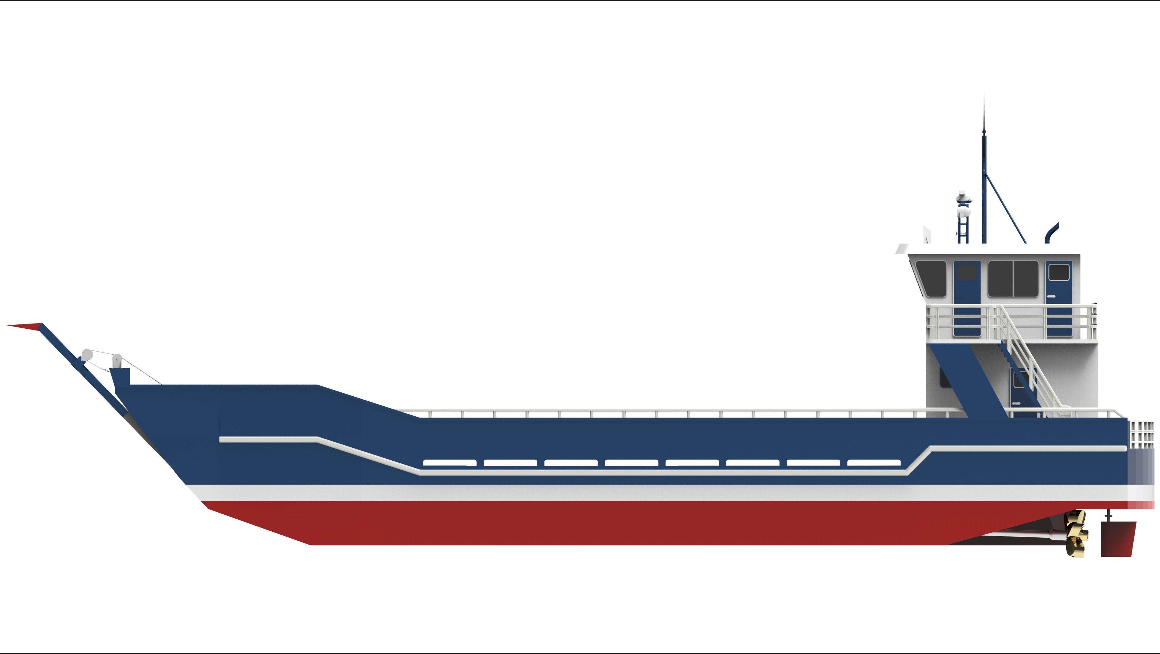 Landing Craft Unit  Low-poly 3D model_2