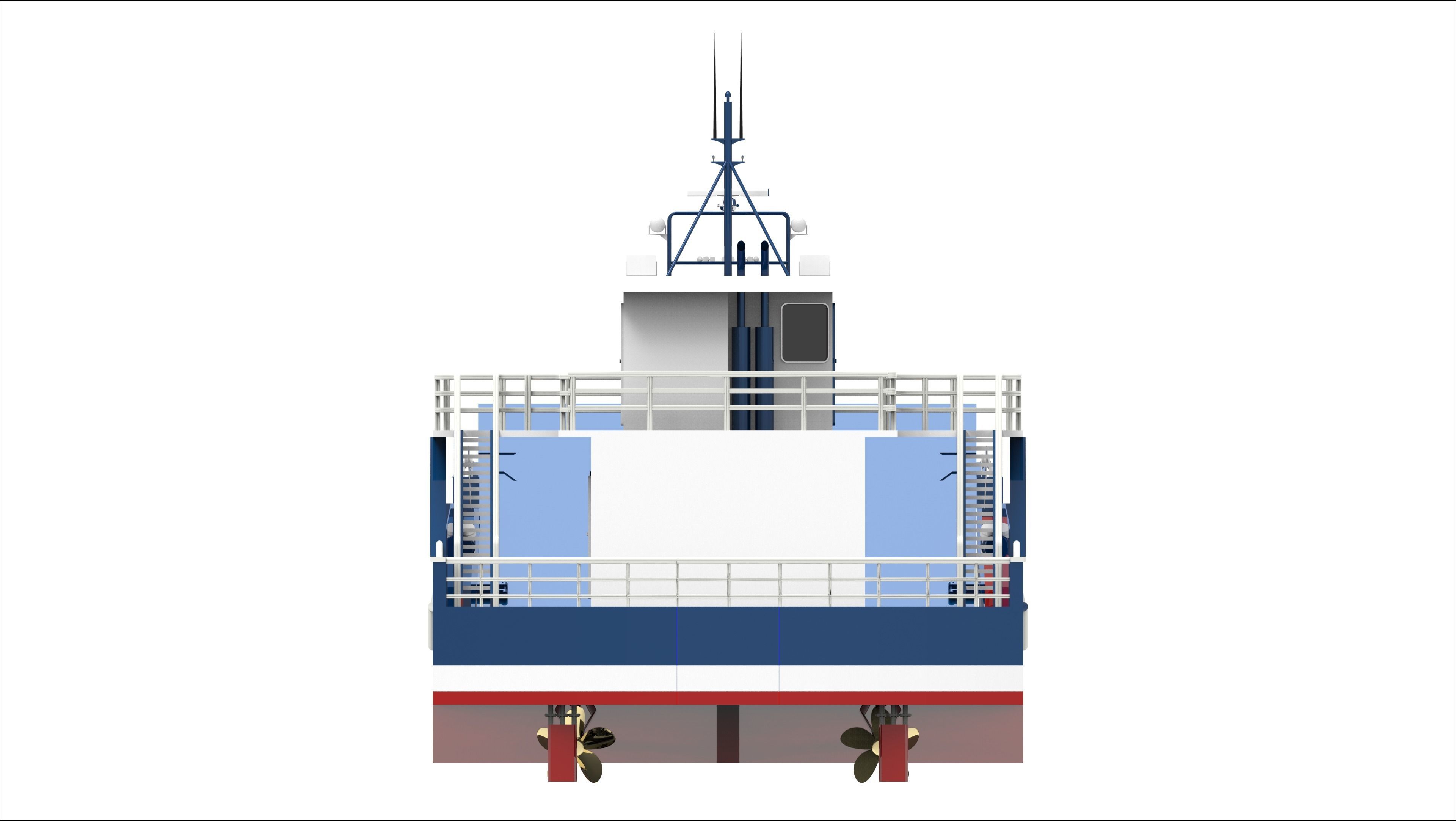 Landing Craft Unit  Low-poly 3D model_3