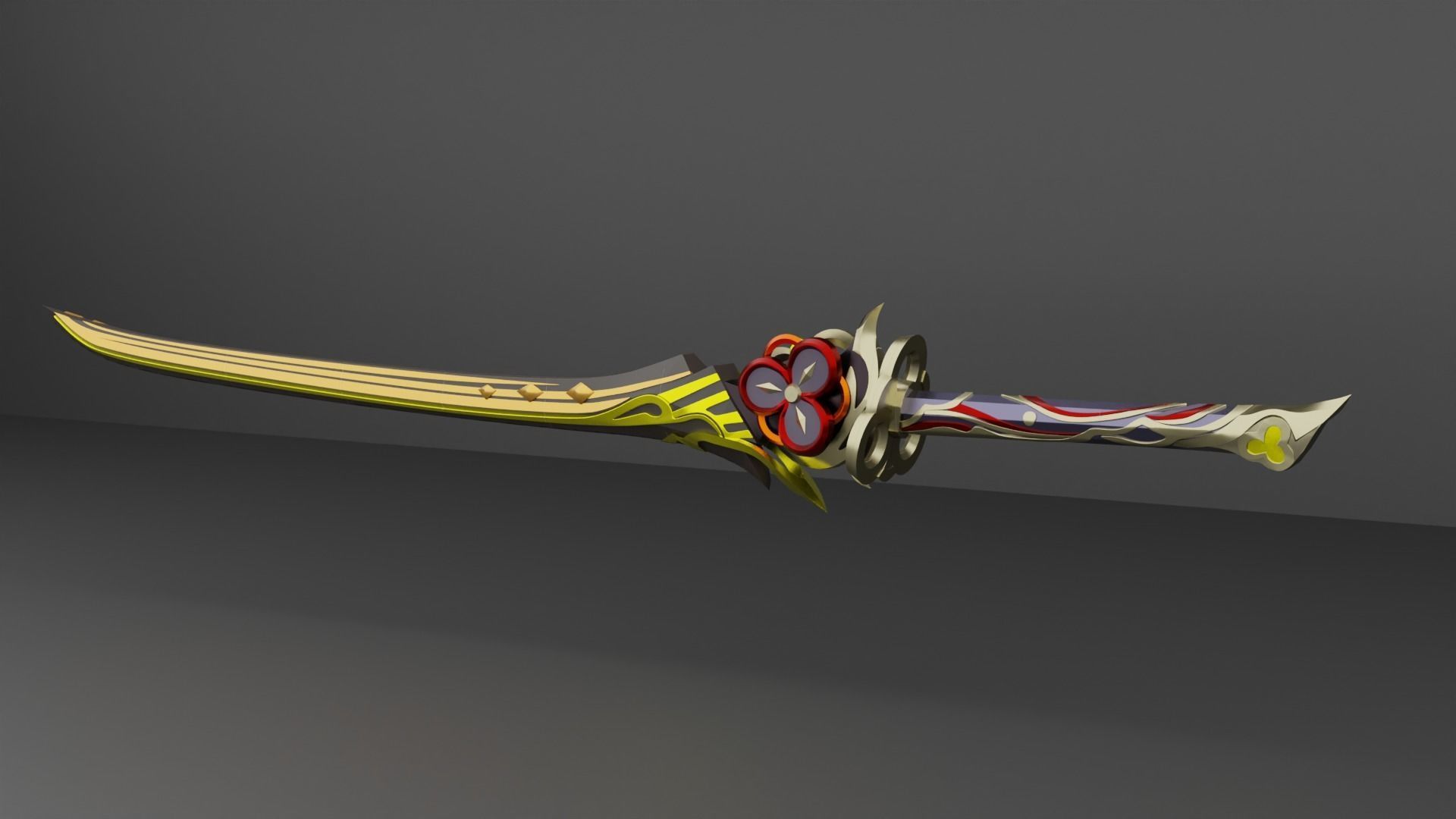 Genshin impact Chiori Sword Uraku Misugiri  sword 3d print model 3D print model_3