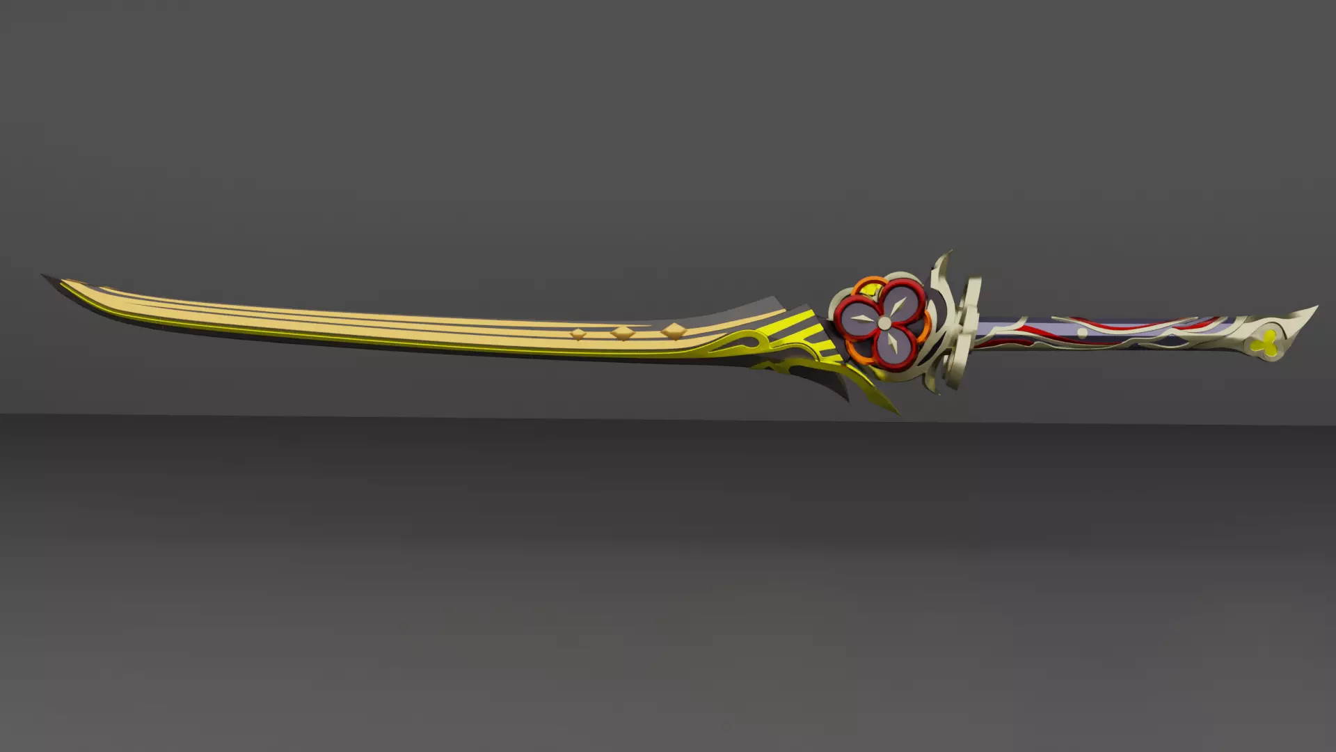 Genshin impact Chiori Sword Uraku Misugiri  sword 3d print model 3D print model_0