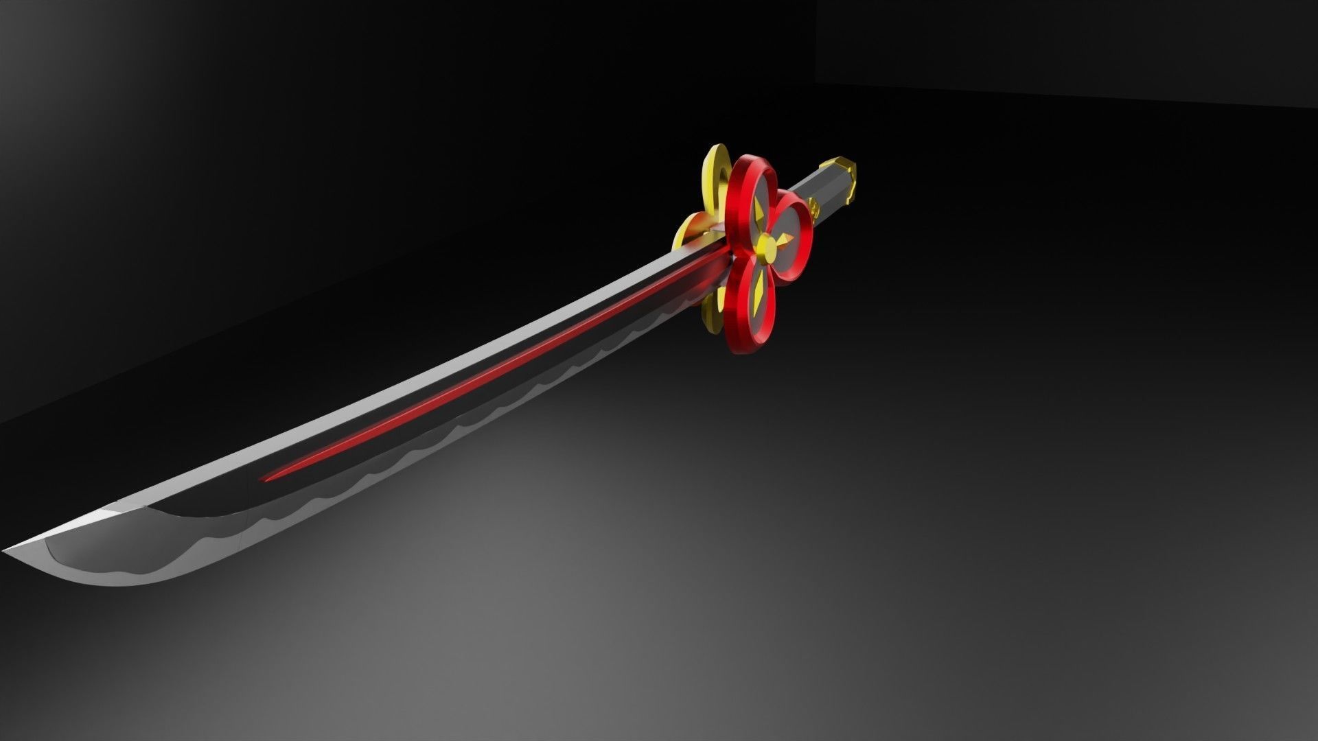 Genshin impact Chiori Sword Uraku Misugiri  sword 3d print model 3D print model_9