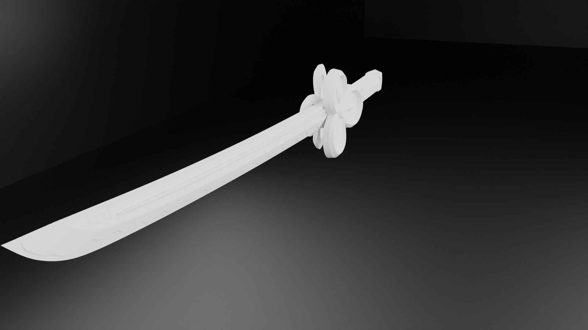 Genshin impact Chiori Sword Uraku Misugiri  sword 3d print model 3D print model_10