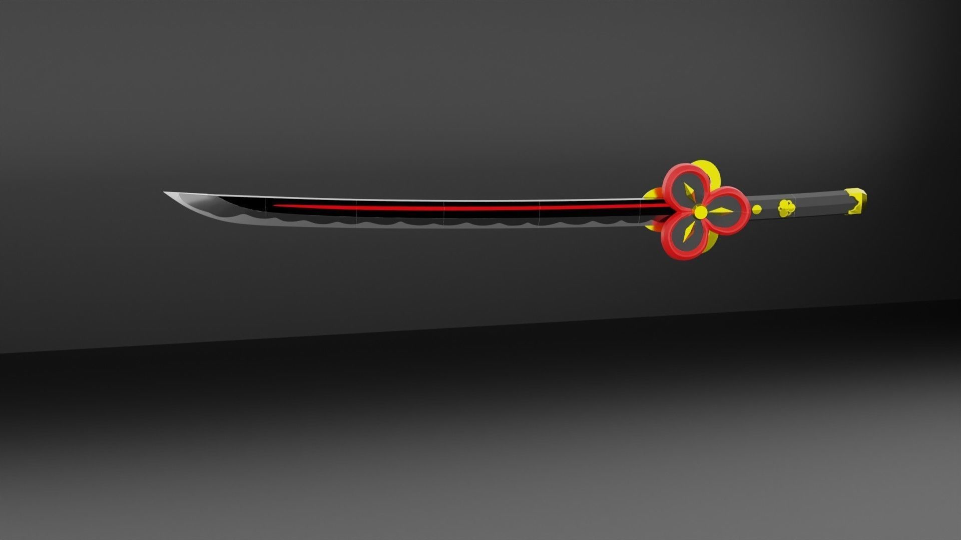 Genshin impact Chiori Sword Uraku Misugiri  sword 3d print model 3D print model_2